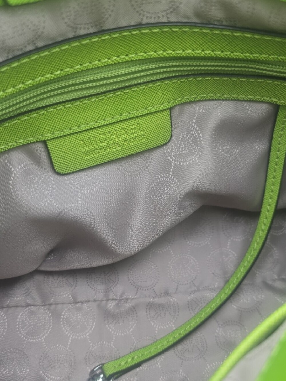 Michael Kors Lime Green Saffiano Leather Satchel - Picture 10 of 11